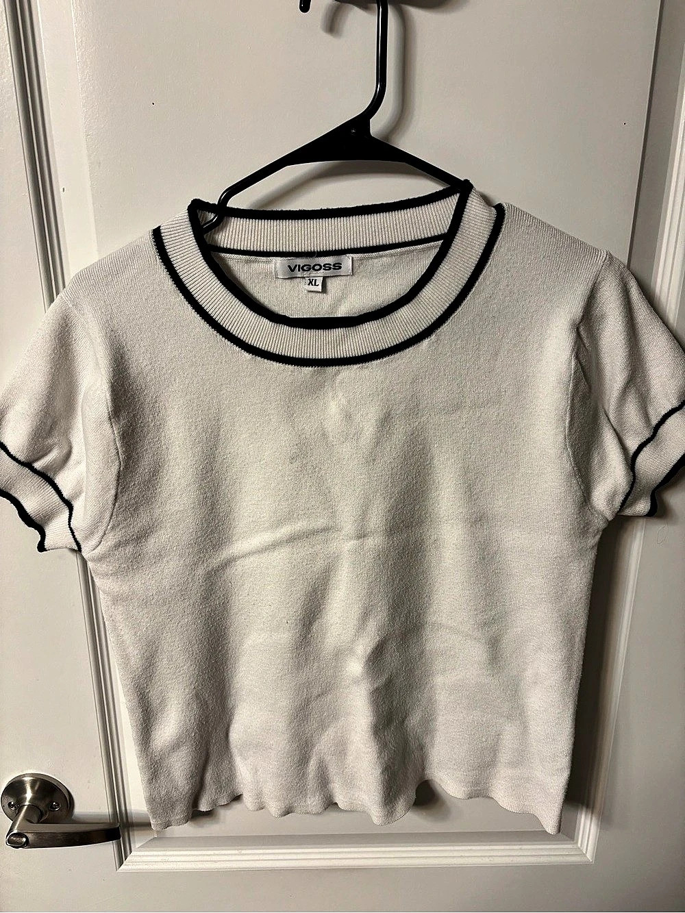 Vigoss Women's Short Sleeve Top White XL